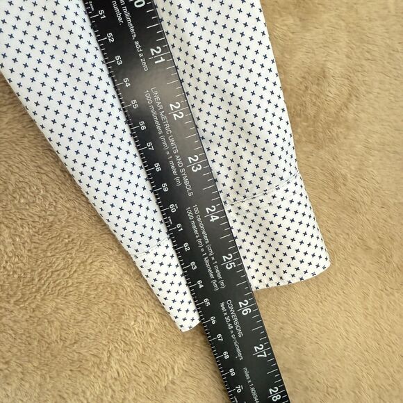 Topman Shirt Mens L White Stretch Slim Long Sleeve Button Down Business Casual - Picture 9 of 14